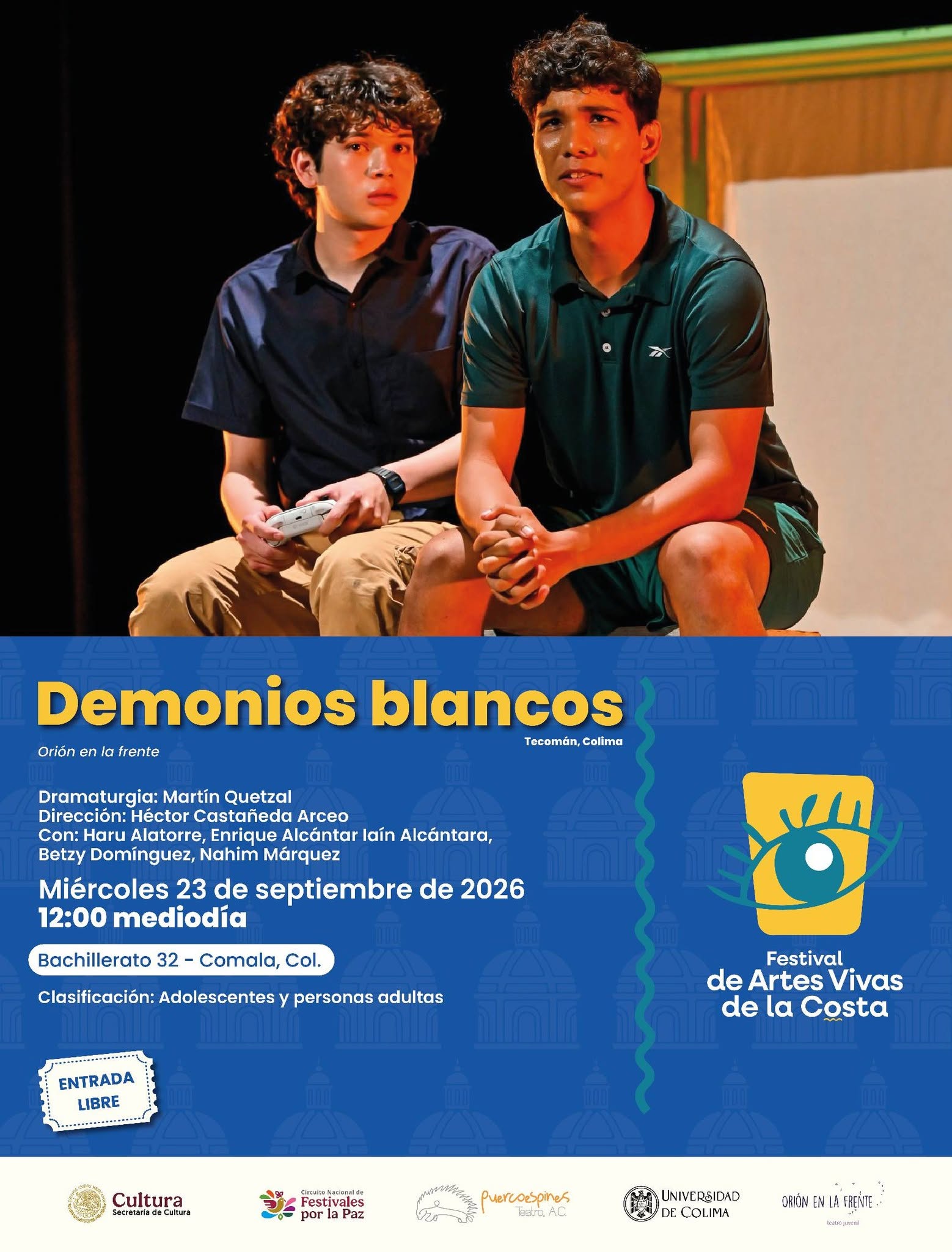 Presentación teatral en Festival de Artes Vivas de la Costa